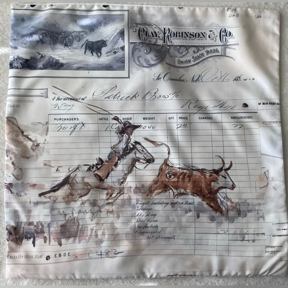 Western Cowboy Accent Decorative Pillowcases 17x17 | Ranch Farm Wild West Decor